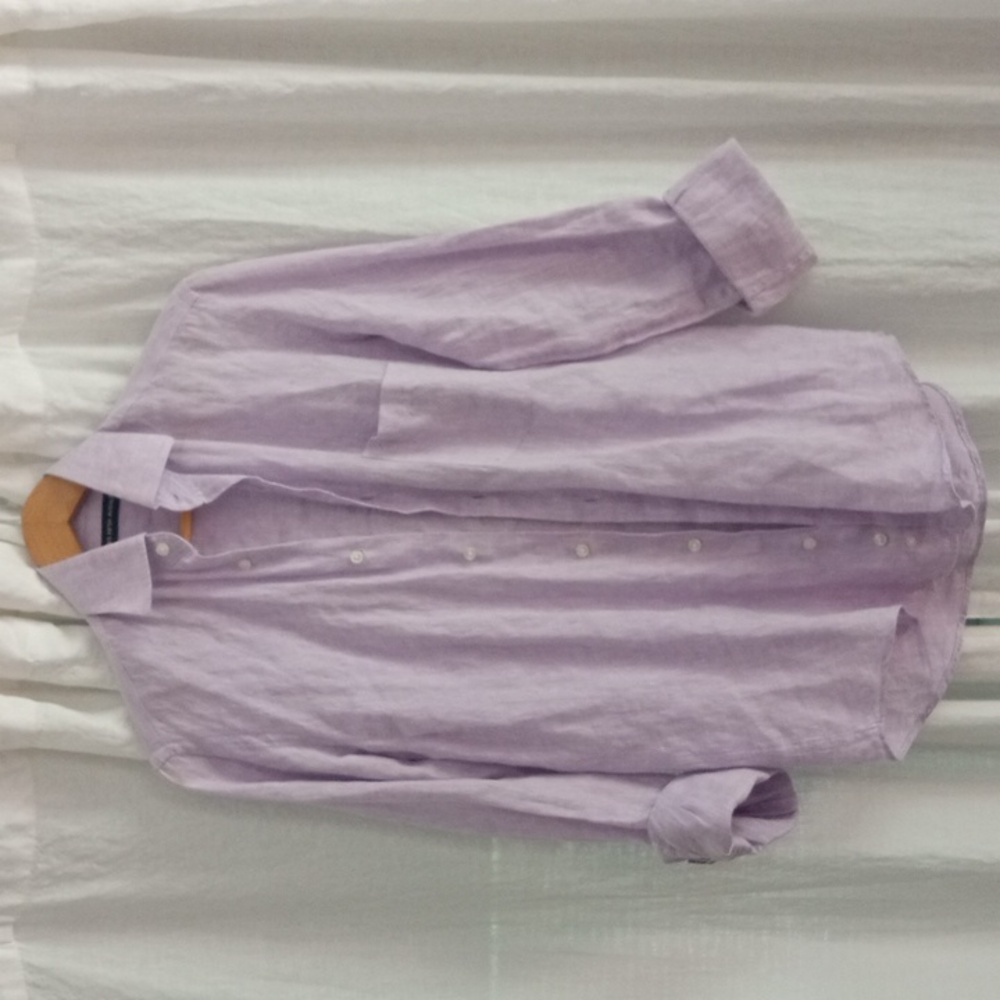 100% Linen Saks Fifth Avenue Long Sleeve